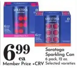 Pavilions Saratoga Sparkling Can offer