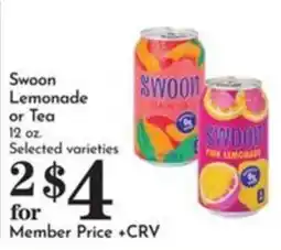 Pavilions Swoon Lemonade or Tea offer