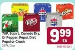 Tony’s Fresh Market 7up, Squirt, Canada Dry, Dr Pepper, Pepsi, Diet Pepsi or Crush offer