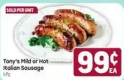 Tony’s Fresh Market Tony's Mild or Hot Italian Sausage offer