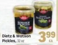 Tony’s Fresh Market Dietz & Watson Pickles offer