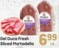 Tony’s Fresh Market Del Duca Fresh Sliced Mortadella offer