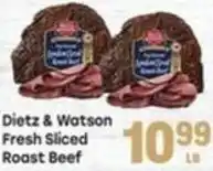 Tony’s Fresh Market Dietz & Watson fresh sliced roast beef offer