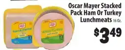 Food Giant Oscar Mayer stacked pack ham or turkey lunchmeats offer