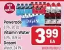 Tony’s Fresh Market Powerade Vitamin Water Dasani Water offer