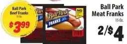 Food Giant Ball Park meat franks offer
