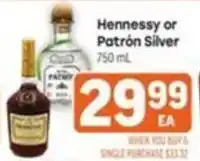 Tony’s Fresh Market Hennessy or Patrón Silver offer