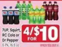 Tony’s Fresh Market 7up, Squirt, Rc Cola or Dr Pepper offer