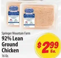 Food Giant Springer Mountain Farm Ground Chicken offer