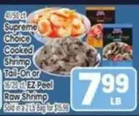 Tony’s Fresh Market Supreme Choice Cooked Shrimp or EZ Peel Raw Shrimp offer