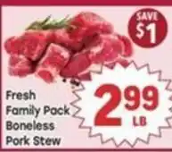 Tony’s Fresh Market Fresh Family Pack Boneless Pork Stew offer