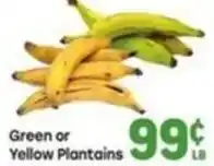 Tony’s Fresh Market Green or Yellow Plantains offer