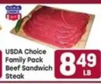 Tony’s Fresh Market Usda choice family pack beef sandwich steak offer