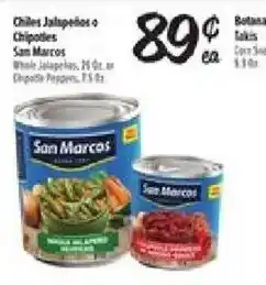El Super San Marcos Chiles Jalapeños or Chipotles offer