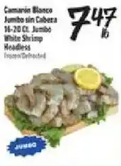El Super White Shrimp Headless offer