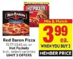 Lucky Supermarkets Red Baron Pizza offer
