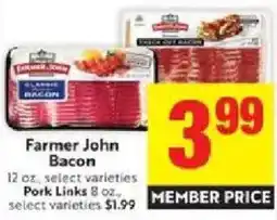Lucky Supermarkets Farmer John Bacon offer