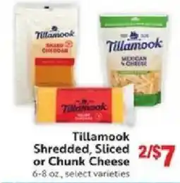 Lucky Supermarkets Tillamook shredded, sliced or chunk cheese offer