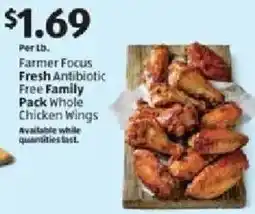 Aldi Farmer Focus Fresh Antibiotic Free Family Pack Whole Chicken Wings offer