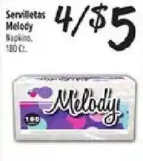 El Super Servilletas Melody Napkins offer