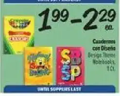El Super Crayola Design Theme Notebooks offer