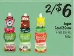 El Super Jugos Good 2 Go Fruit Juices offer