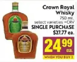 Lucky Supermarkets Crown Royal Whisky offer
