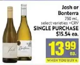Lucky Supermarkets Josh or Bonterra offer