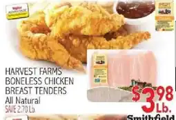 Ingles Markets Harvest Farms boneless chicken breast tenders offer