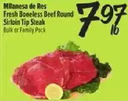El Super Milanesa de Res Fresh Boneless Beef Round Sirloin Tip Steak offer