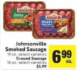 Lucky Supermarkets Johnsonville Smoked Sausage offer