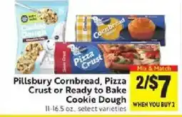 Lucky Supermarkets Pillsbury Cornbread, Pizza Crust or Ready to Bake Cookie Dough offer