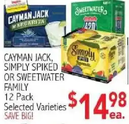 Ingles Markets Cayman Jack, Simply Spiked or Sweetwater Family offer
