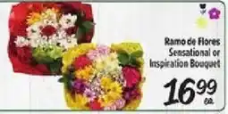 El Super Ramo de Flores Sensational or Inspiration Bouquet offer