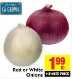 Lucky Supermarkets Red or White Onions offer