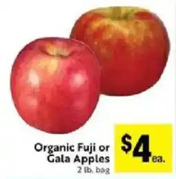 Lucky Supermarkets Organic Fuji or Gala Apples offer