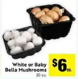 Lucky Supermarkets White or Baby Bella Mushrooms offer