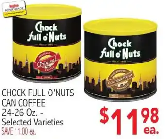 Ingles Markets Chock Full O' Nuts can coffee offer