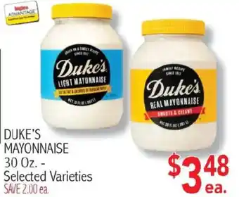 Ingles Markets Duke's mayonnaise offer