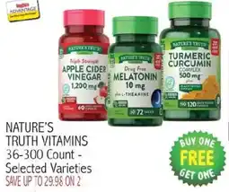 Ingles Markets Nature's Truth Vitamins offer