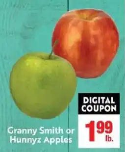 Lucky Supermarkets Granny Smith or Hunnyz Apples offer