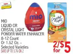 Ingles Markets Mio liquid or crystal light powder water enhancer offer