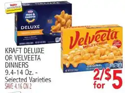 Ingles Markets Kraft deluxe or velveeta dinners offer