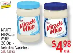 Ingles Markets Kraft miracle whip offer