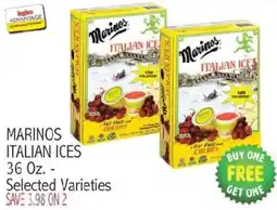 Ingles Markets Marinos Italian Ices offer