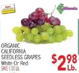 Ingles Markets Organic California seedless grapes offer