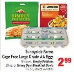 Save Mart Sunnyside Farms Cage Free Large Grade AA Eggs offer