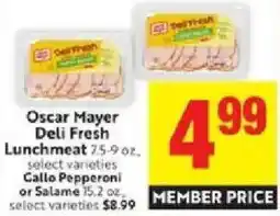 Save Mart Oscar Mayer Deli Fresh Lunchmeat offer
