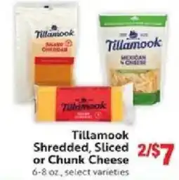 Save Mart Tillamook shredded, sliced or chunk cheese offer