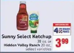 Save Mart Sunny Select Ketchup or Hidden Valley Ranch offer